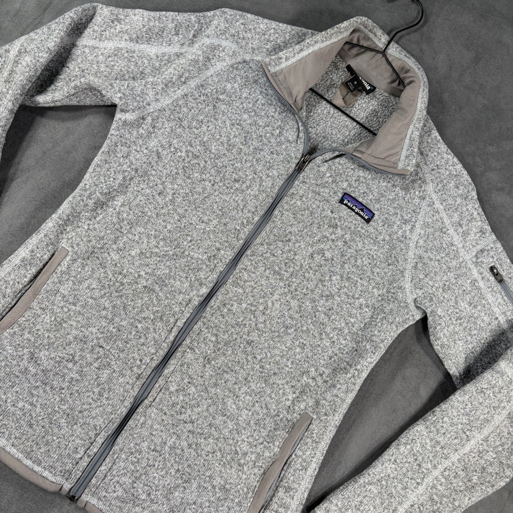 Patagonia Better Sweater Full Zip Jacket Birch White Grey 25543 Womens Medium